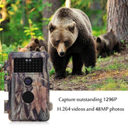 2-Pack No Glow Game Trail Deer Observing Cameras 48MP Photo 1296P Video Motion Activated Waterproof Night Vision Invisiable Infrared Time Lapse | A252