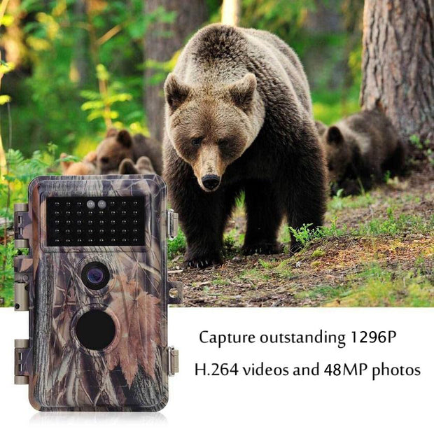 2-Pack No Glow Game Trail Deer Observing Cameras 48MP Photo 1296P Video Motion Activated Waterproof Night Vision Invisiable Infrared Time Lapse | A252