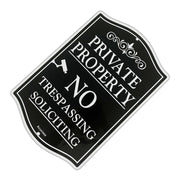 Acuxiaza Large Private Property No Trespassing Sign, 12" x 18" No Soliciting Video Surveillance Yard Signs, Reflective Rust Free Aluminum, Fade Resistant, UV Protected & Waterproof*