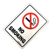 Aifiuroo No Smoking Sign, 2 Pack No Smoking Metal Reflective Signs - 10 x 7 .040 Rust Free Heavy Duty Aluminum sign - UV Printed With Professional Graphics - Easy To Mount - Indoor & Outdoor Use