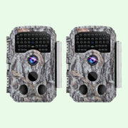 2-Pack Game & Trail Camera 1296P Video & 32MP Photo with 100ft Night Vision Motion Activated 0.1s Trigger Speed Waterproof for Home Security, Outdoor Wildlife Scouting | T306 Grey