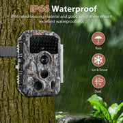 2-Pack Game & Trail Camera 1296P Video & 32MP Photo with 100ft Night Vision Motion Activated 0.1s Trigger Speed Waterproof for Home Security, Outdoor Wildlife Scouting | T306 Grey